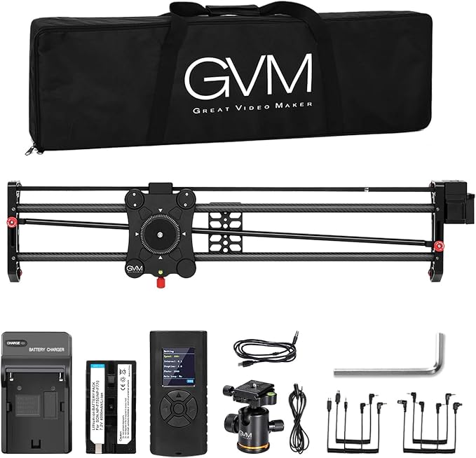 GVM Great Video Maker Camera Motorized Slider, Automatic Round Trip, Time Lapse