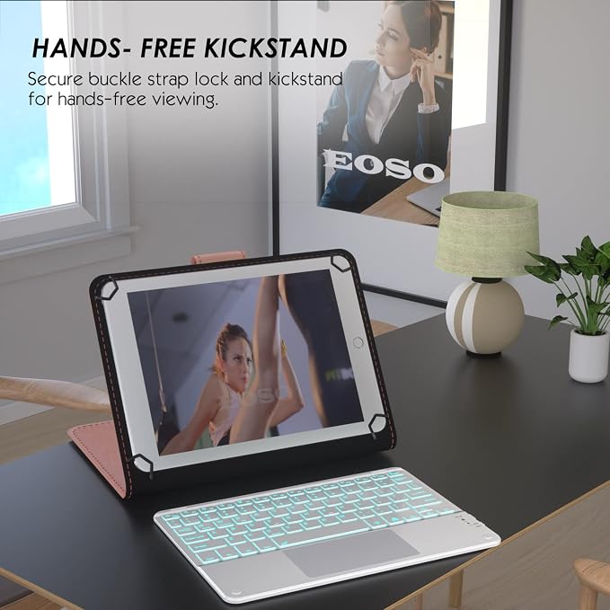 TouchPad Keyboard case for 9", 2-in-1 Bluetooth Wireless Keyboard
