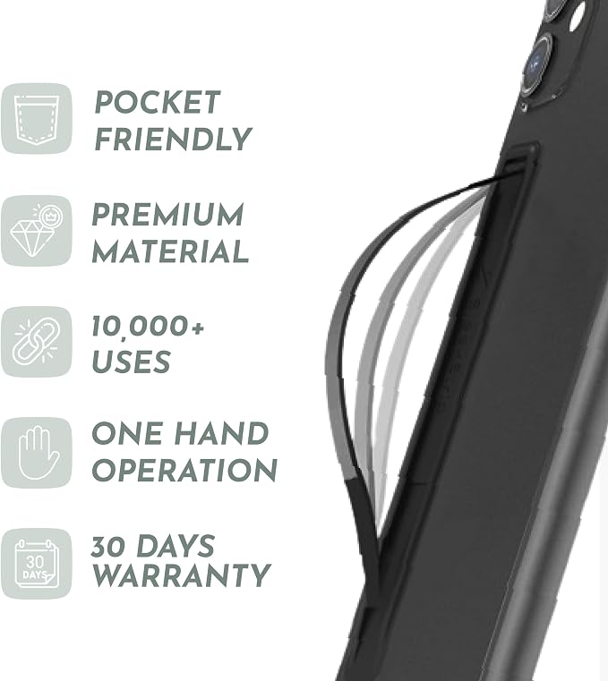 Phone Grip, Ultra Thin Cell Phone Grips Finger Holder Kickstand