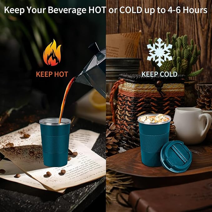 Insulated Travel Coffee Mug, Stainless Steel Coffee Cup