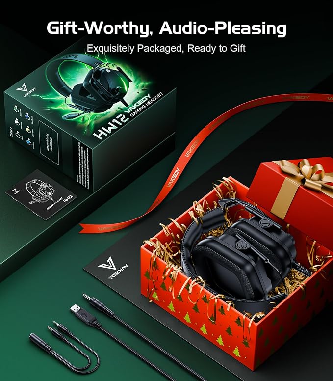 HW12 Gaming Headset for PC, Xbox One, Gaming Headphones