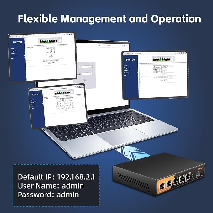 6 Port 2.5G Web Smart Managed Ethernet Switch