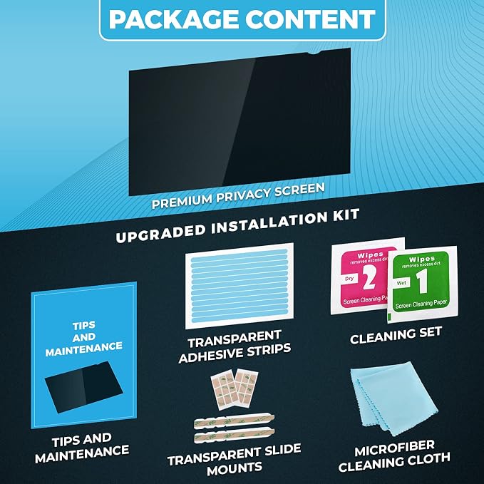 Premium Privacy Screen Filter for 20 Inches Desktop Computer Widescreen Monitor