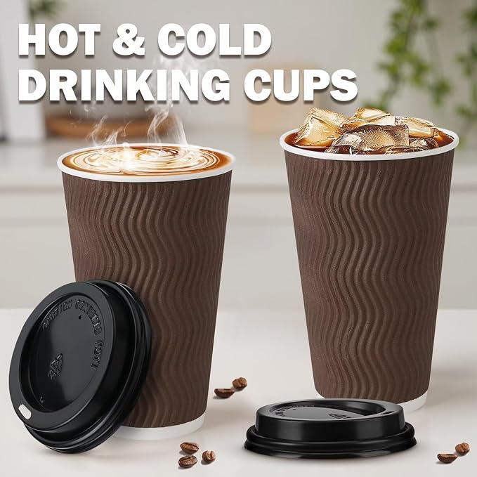16 oz Insulated Disposable Paper Coffee Cups