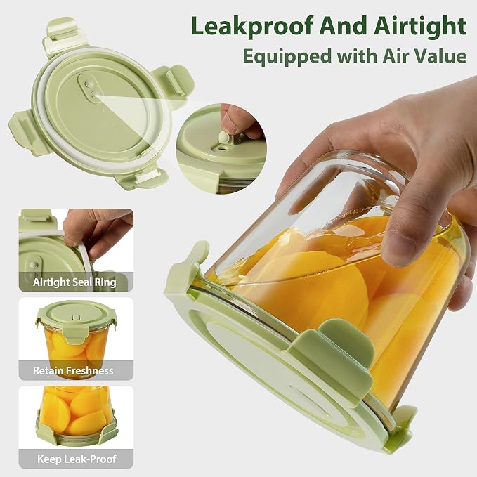 3Cup/23oz Glass Meal Prep Containers