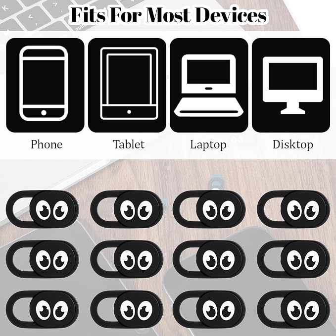 20 Pcs Webcam Cover Slide, 0.023 Inch Ultra Thin Universal Laptop Camera Cover