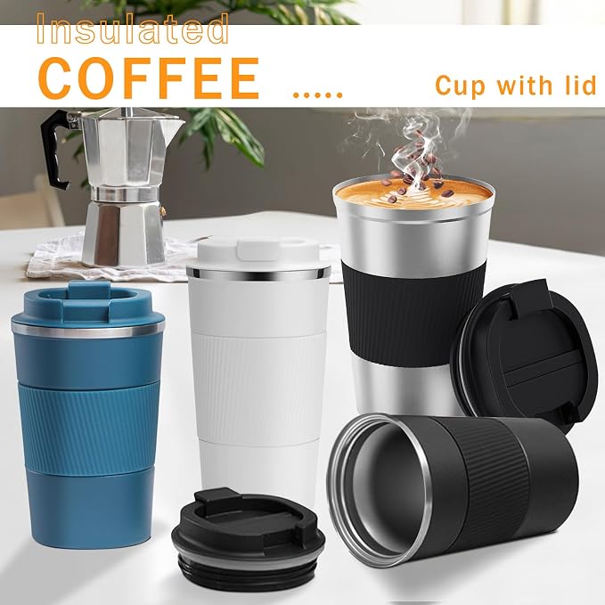 Insulated Travel Coffee Mug, Stainless Steel Coffee Cup