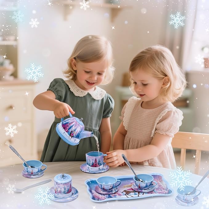Tea Party Sets for Toddlers 3-5, PRE-WORLD Princess Tea Time Toy
