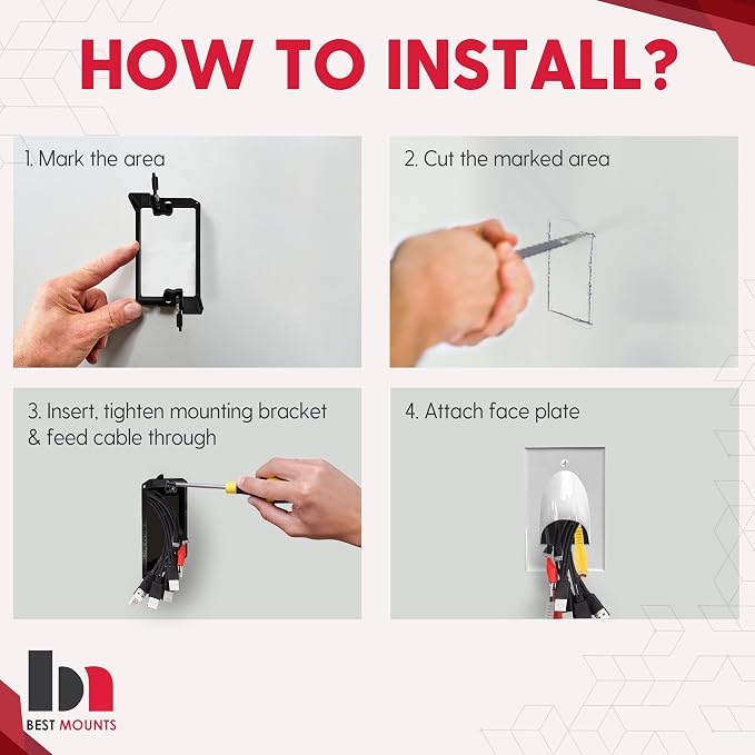 2 Pack Wall Plate with Bracket