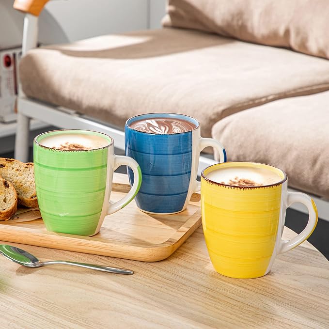 vancasso Bonita 12 Oz Coffee Mugs Set of 6, Ceramic Coffee Cups