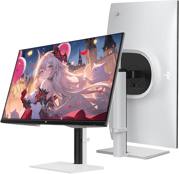 KTC Monitor 27-inch White Gaming Monitor WQHD Fast IPS, 300Hz 1ms 144% sRGB