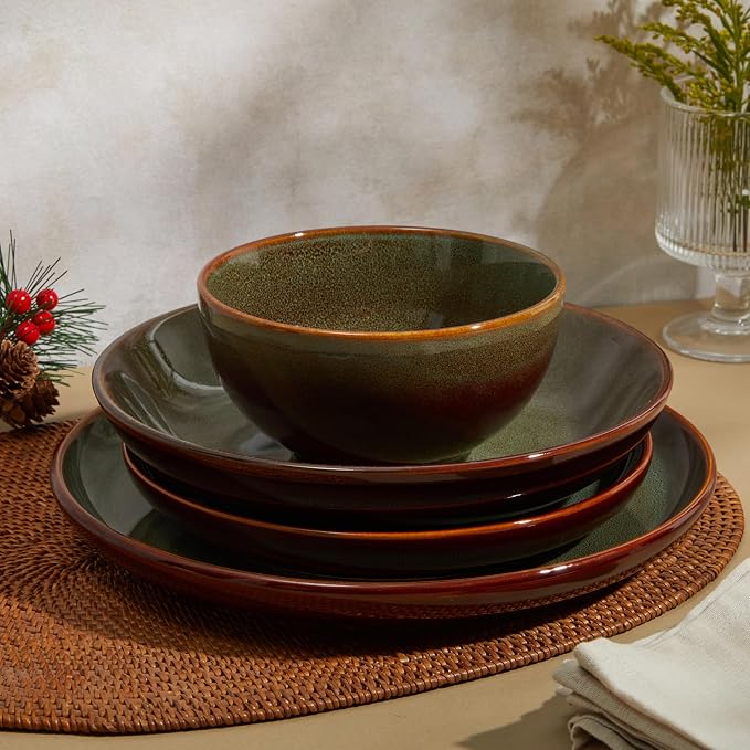 16 Piece Double Bowl Dinnerware Sets