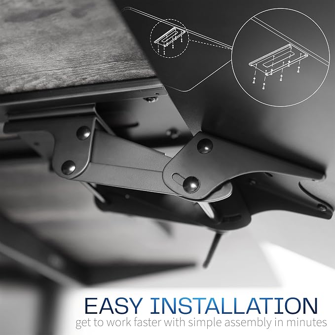 VIVO Adjustable Computer Keyboard & Mouse Platform Tray Ergonomic Under Table