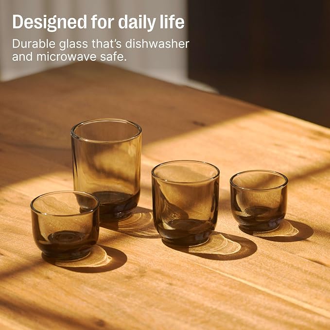 Fellow Pirch Cappuccino Cups 6.5 oz, Weighted Glass