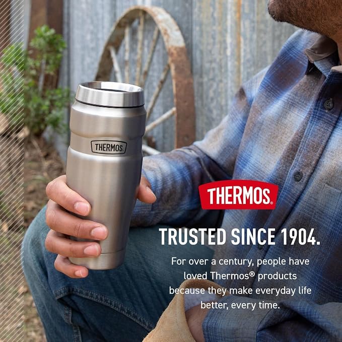 THERMOS Stainless King Stainless Steel Tumbler, Matte Light Blue |