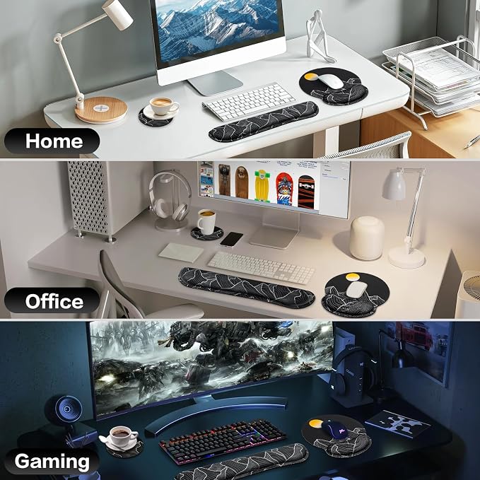Ergonomic Keyboard Wrist Rest, Mouse Pad