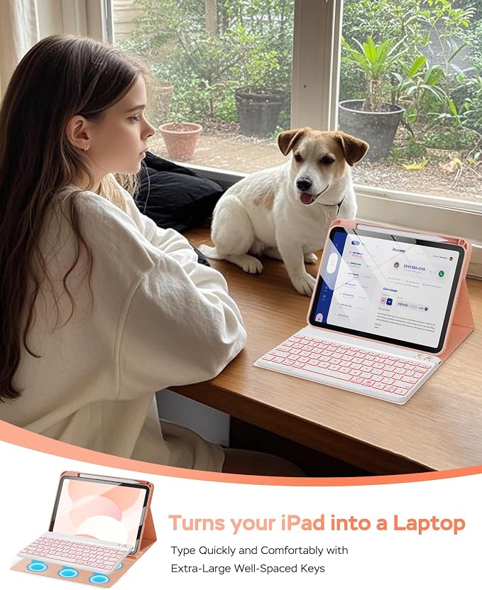 Folio Keyboard Case for iPad 10th Gen 10.9 inch and iPad 11th, Magnetic