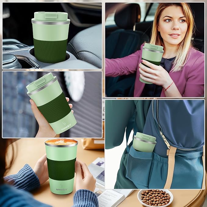 MOMSIV 17oz Travel Coffee Mug, Insulated Coffee Cup