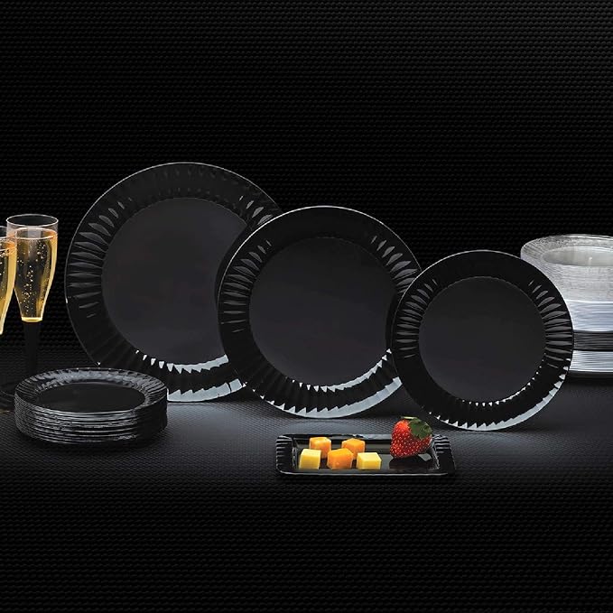 Party Essentials Deluxe Quality Hard Plastic 5 x 7-Inch Rectangular Appetizer