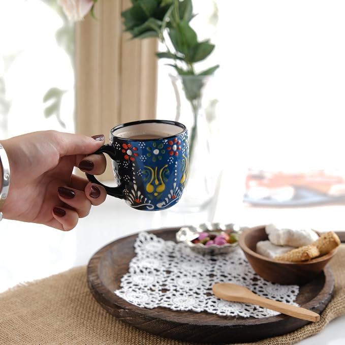 Espresso Cups Set of 2 | 4 oz Small Espresso Cups | Turkish Tea Cups |
