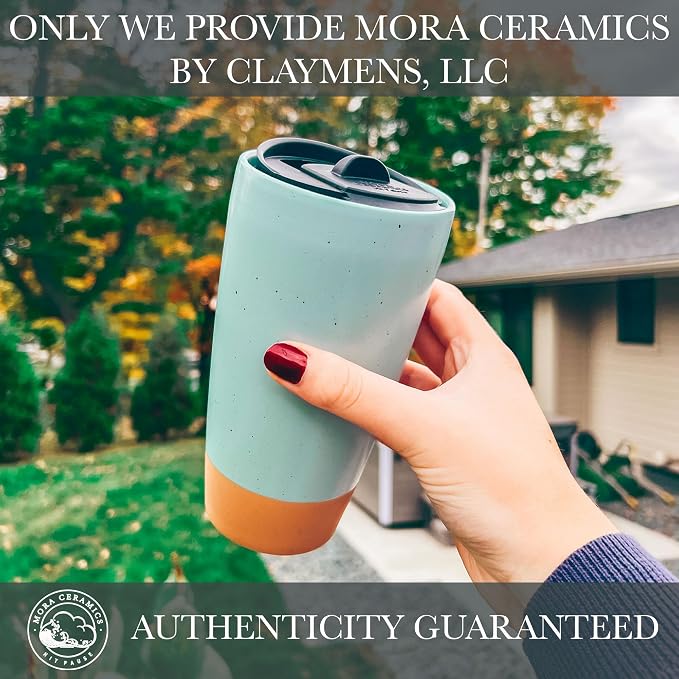 Mora Double Wall Ceramic Coffee Travel Mug