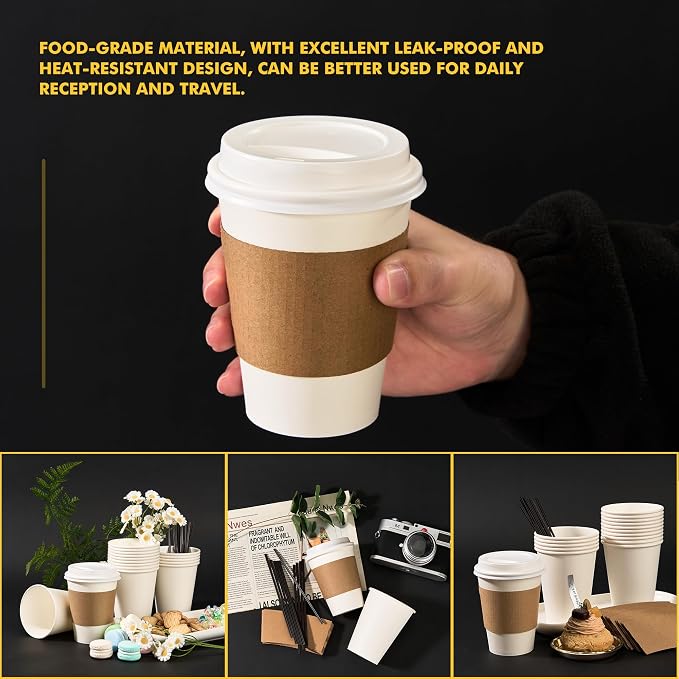 RACETOP 12 oz Paper Coffee Cups