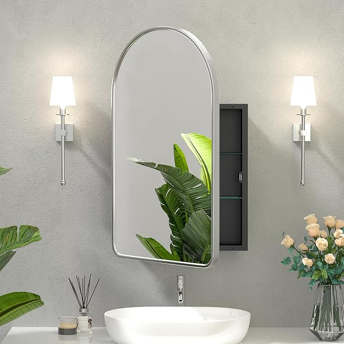 20x31 Inch Arched Medicine Cabinet
