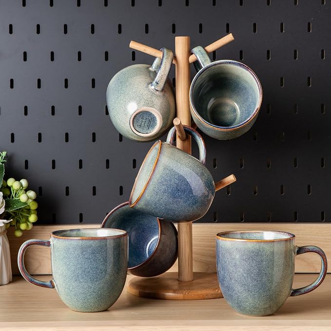 AmorArc 12oz Coffee Mugs, Ceramic Coffee Mugs set of 6