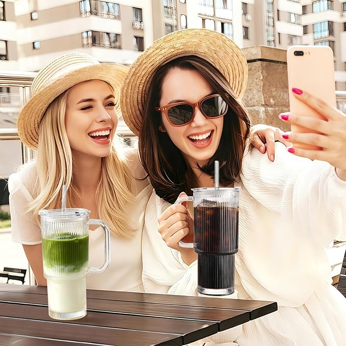 Iced Coffee Cups with Lids: Coffee Bar Accessories