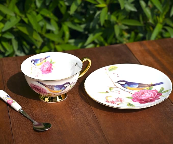 British Coffee Cup 3 Piece Set(6.8oz) Household Fashional Tea Cup