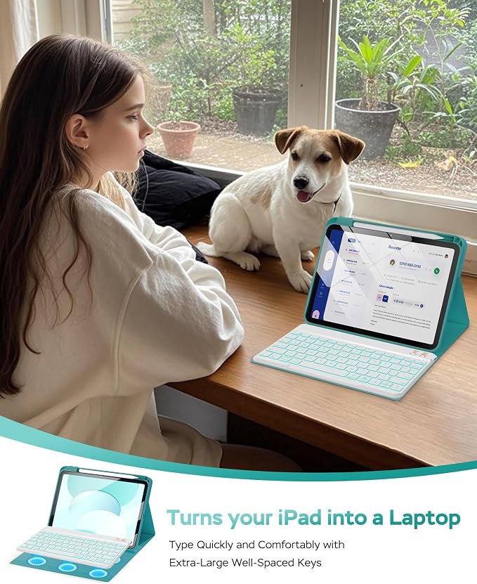 Folio Keyboard Case for iPad 10th Gen 10.9 inch and iPad 11th, Magnetic