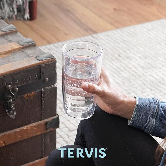 Tervis Clear & Colorful Lidded Made in USA Double Walled Insulated Tumbler