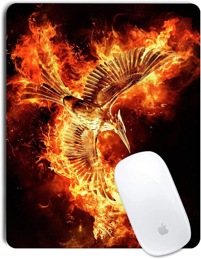 Cool Phoenix Mouse Pad Personalized Design, Non-Slip Surface, Rubber Base
