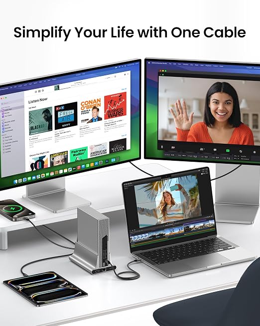 Silkland USB 4 Cable for Thunderbolt 4 Cable 3.3FT, 40Gbps Data Sync, 8K/5K USB