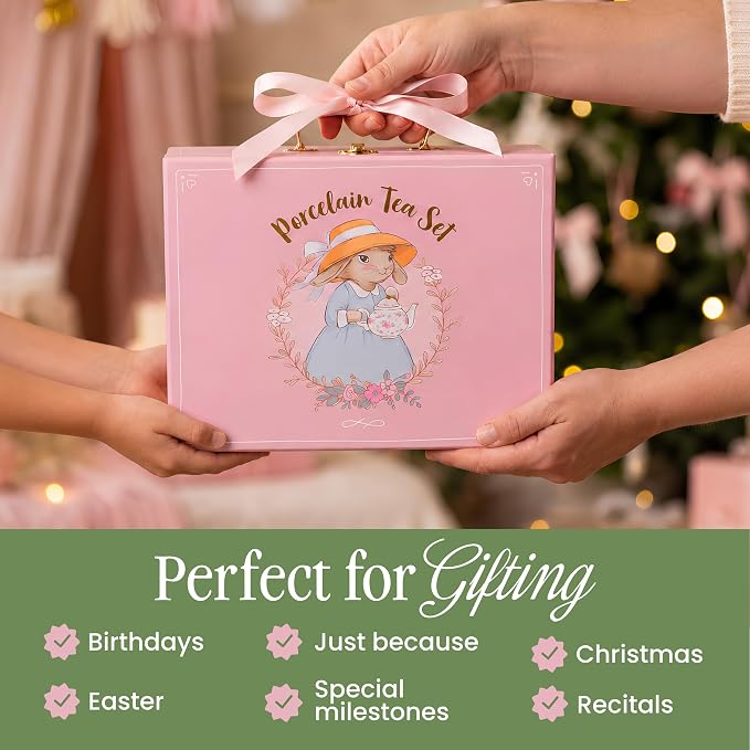 Giggle & Honey® White Floral Tea Party Set