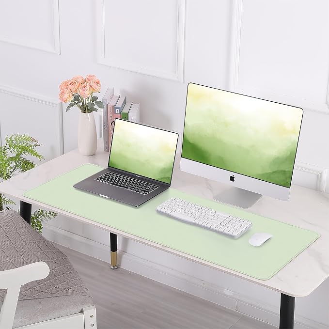 Leather Desk pad Protector, 47in*23in Large Desk mat