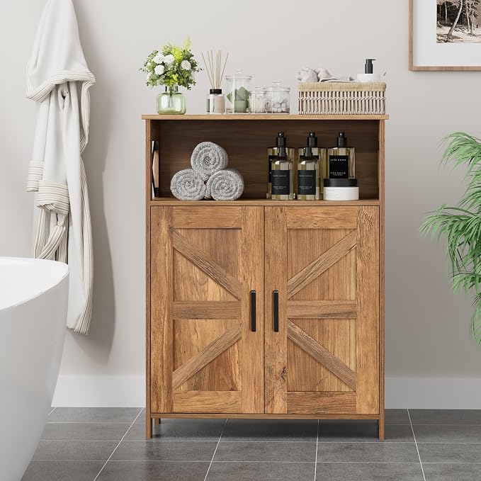 Farmhouse Bathroom Storage Cabinet