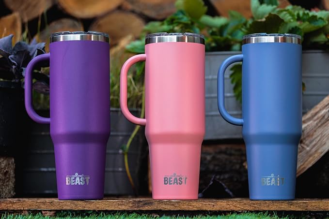 Beast 50 oz Tumbler with Handle Stainless Steel Vacuum Insulated Coffee Ice Cup
