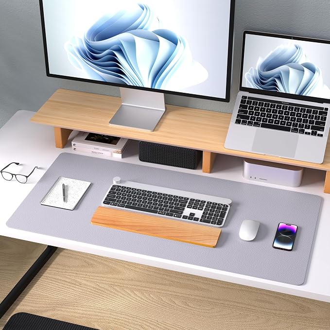 Aothia Large PU Leather Desk Pad Protector