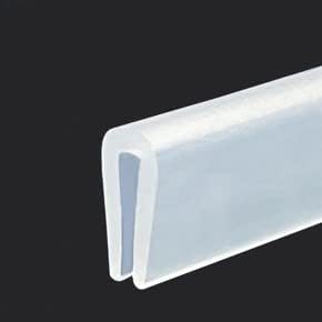 Clear Rubber Edge Trim，U Channel Silicone Rubber Edge Trim, 1/16" Slot