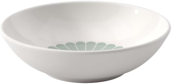 Villeroy & Boch Fleur Vert Dessert Bowl, Creamy White/Green, 3.75 oz | Creamy