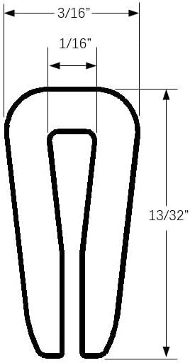 Clear Rubber Edge Trim，U Channel Silicone Rubber Edge Trim, 1/16" Slot