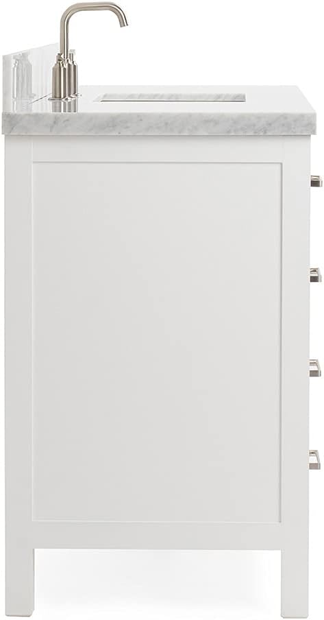 Cambridge 55" White Bathroom Vanity
