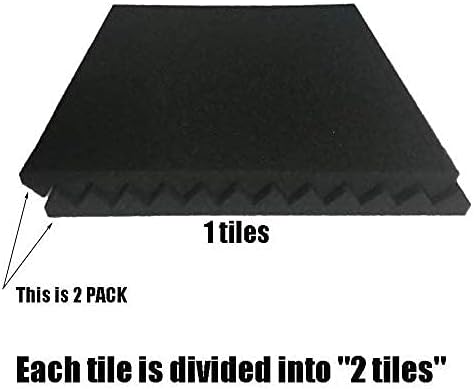 96 Pack Black/BLUE 12 "X 12 "X1" Acoustic Panels Studio Soundproofing Foam