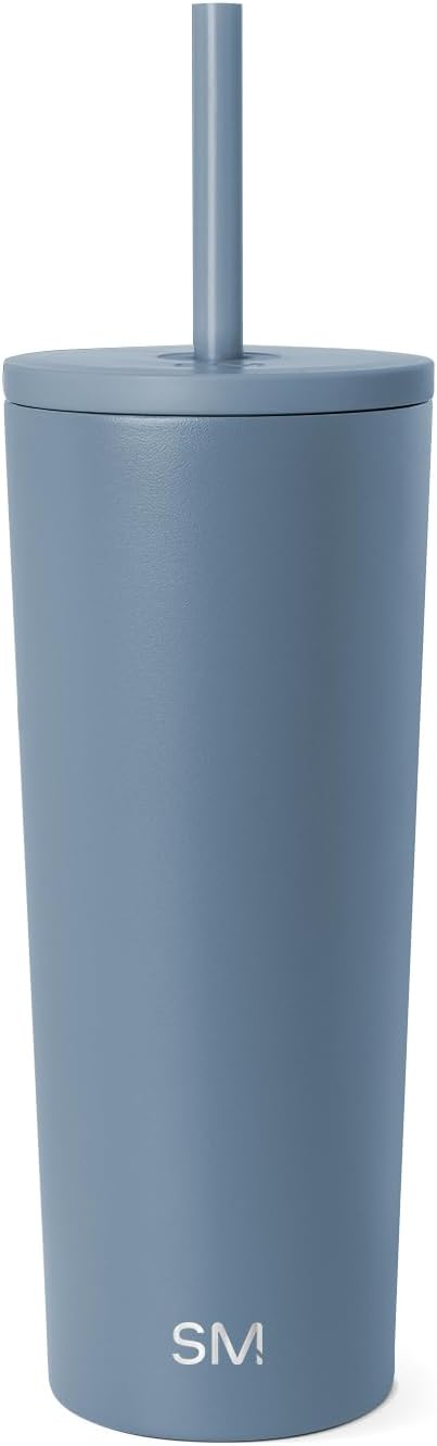 Simple Modern Iced Coffee Tumbler, Insulated | 24oz | Blue | Reusable Stainless