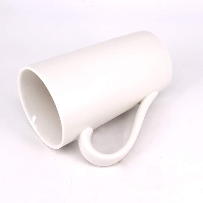 2 Pack 20 OZ Coffee Cup Simple Pure White Ceramic Cup | Plain Large Tall White