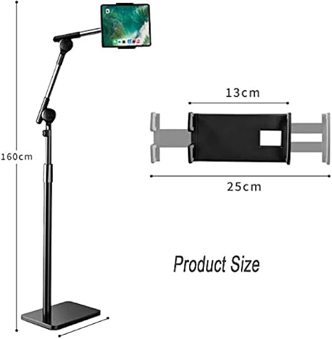 Tablet Floor Stand Holder, 360 Degree Rotating