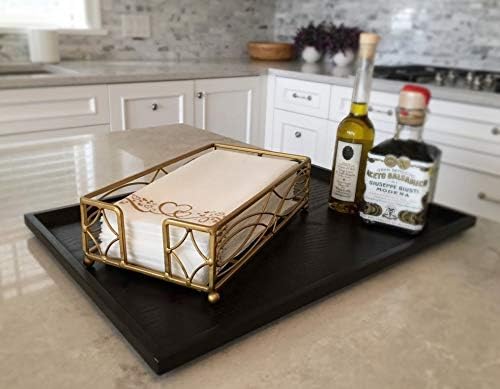 Antique Gold Elegant Sturdy Guest Napkin Holder | Premium Disposable Paper Hand
