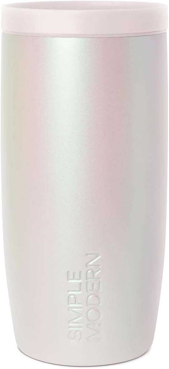 Simple Modern Insulated Travel Coffee Mug 360° Lid | 16oz | Pearlescent |