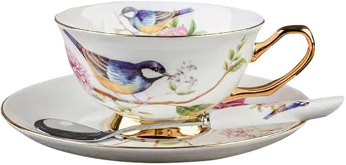 British Coffee Cup 3 Piece Set（6.8oz） Household Fashional Tea Cup